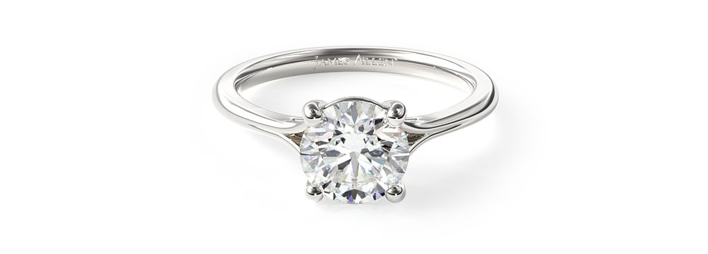 View this ring at JamesAllen.com White-Gold-Split-Shank-Solitaire-Engagement-Ring