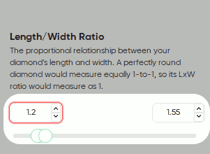 eliminate Asscher cut by changing the length-to-width ratio